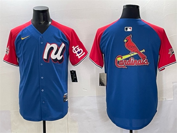 National League St. Louis Cardinals Team Big Logo Blue Red Alternate 2025 All-Star Edition Limited Stitched Jersey - Zenithce