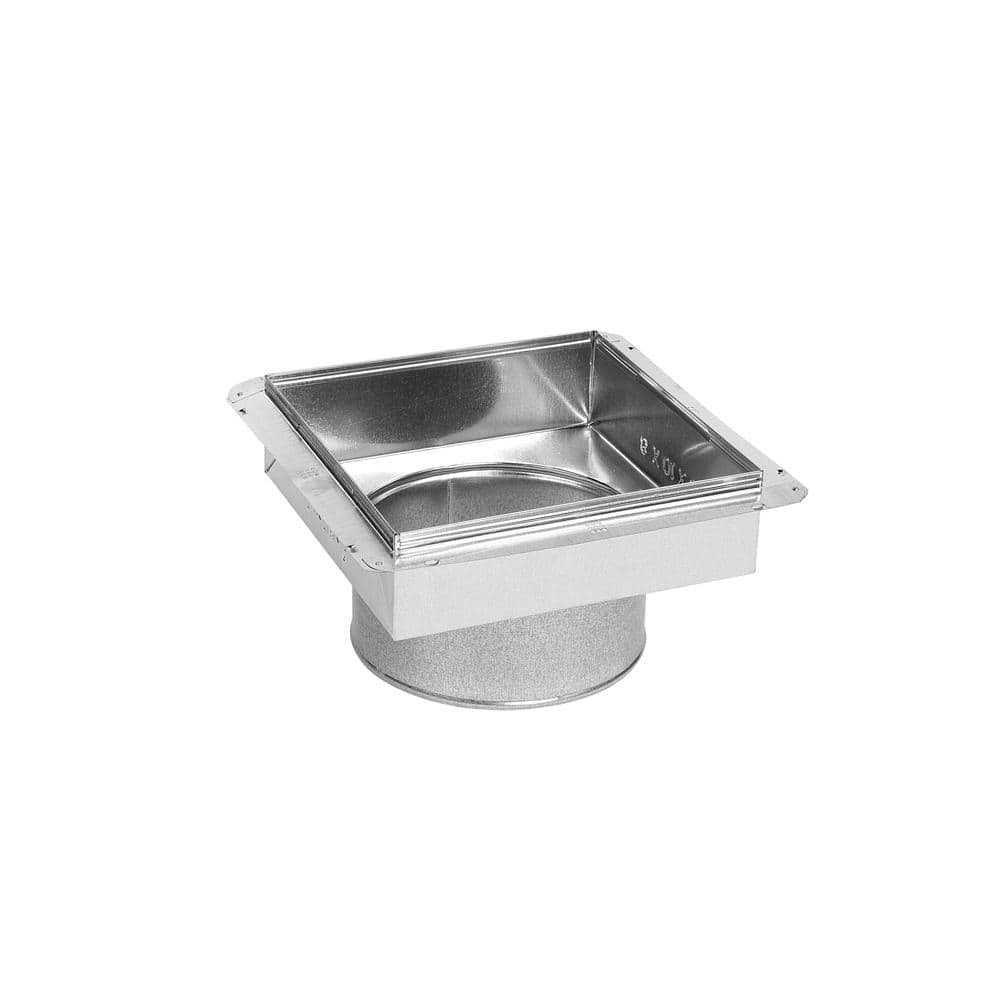 Master Flow 10 in. W x 6 in. L to 7 in. Dia Universal Register Box with Flange - Zenithce