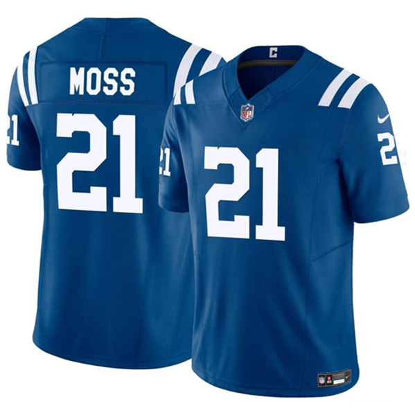 Indianapolis Colts #21 Zack Moss Blue 2023 F.U.S.E. Vapor Untouchable Limited Stitched Jersey - Zenithce