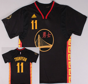 Golden State Warriors #11 Klay Thompson Revolution 30 Swingman 2015 Chinese Black Fashion Jersey - Zenithce