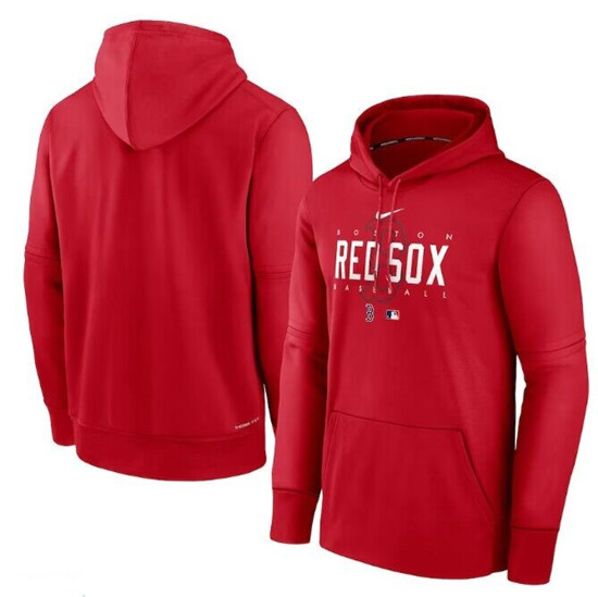Boston Red Sox Red Collection Pregame Performance Pullover Hoodie - Zenithce
