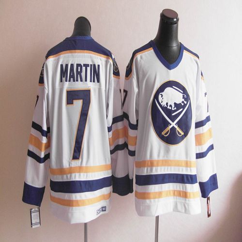 CCM Throwback Sabres #7 Martin White Stitched Jersey - Zenithce