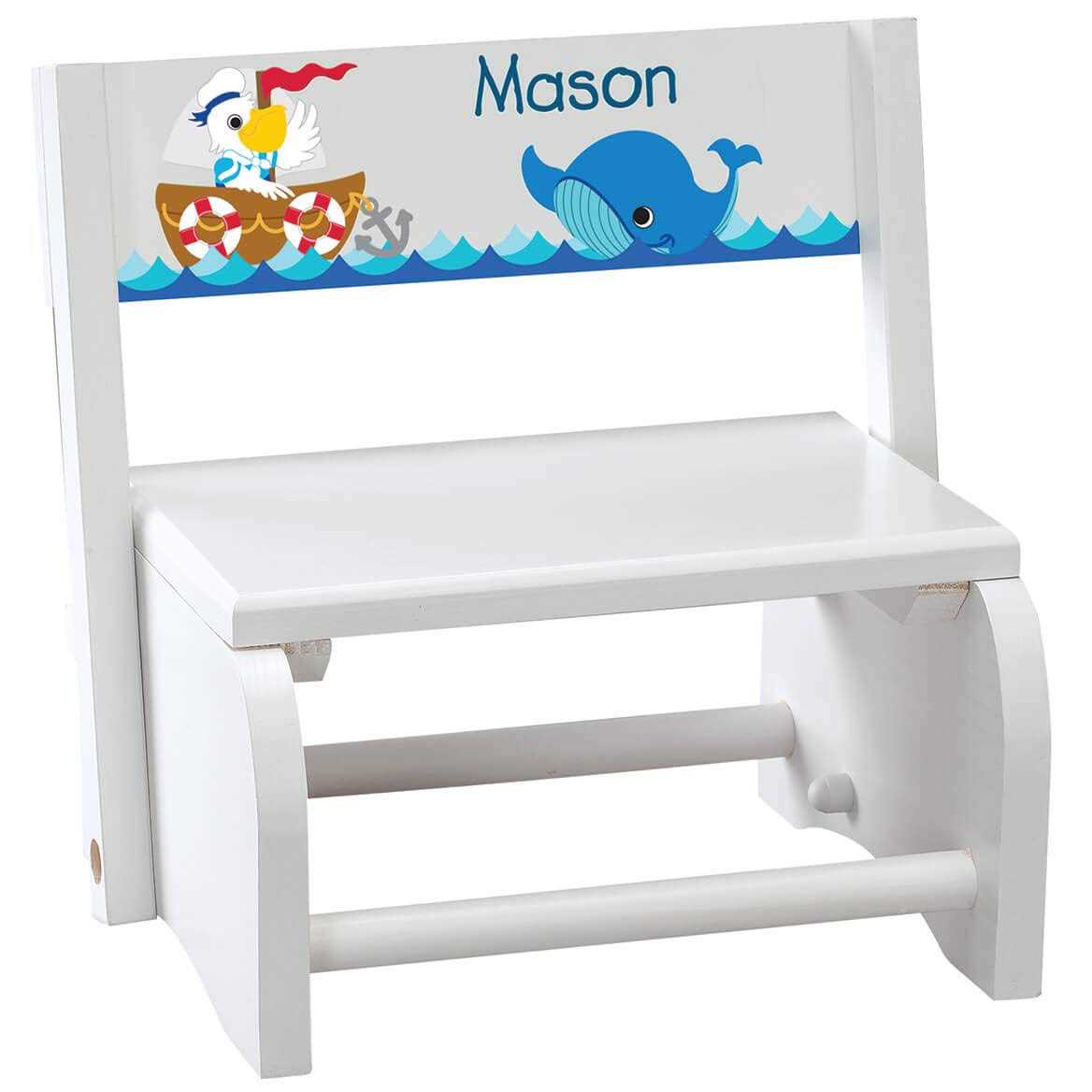 Fox Valley Traders Personalized Children’s White Step Stool - Zenithce