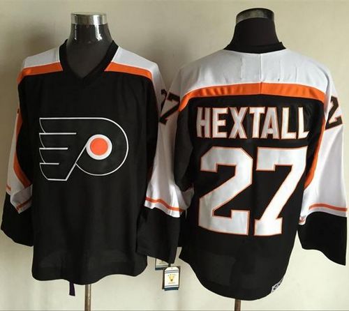 Flyers #27 Ron Hextall Black CCM Throwback Stitched Jersey - Zenithce