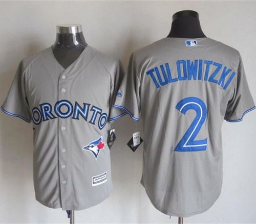 Blue Jays #2 Troy Tulowitzki Grey New Cool Base Stitched Jersey - Zenithce