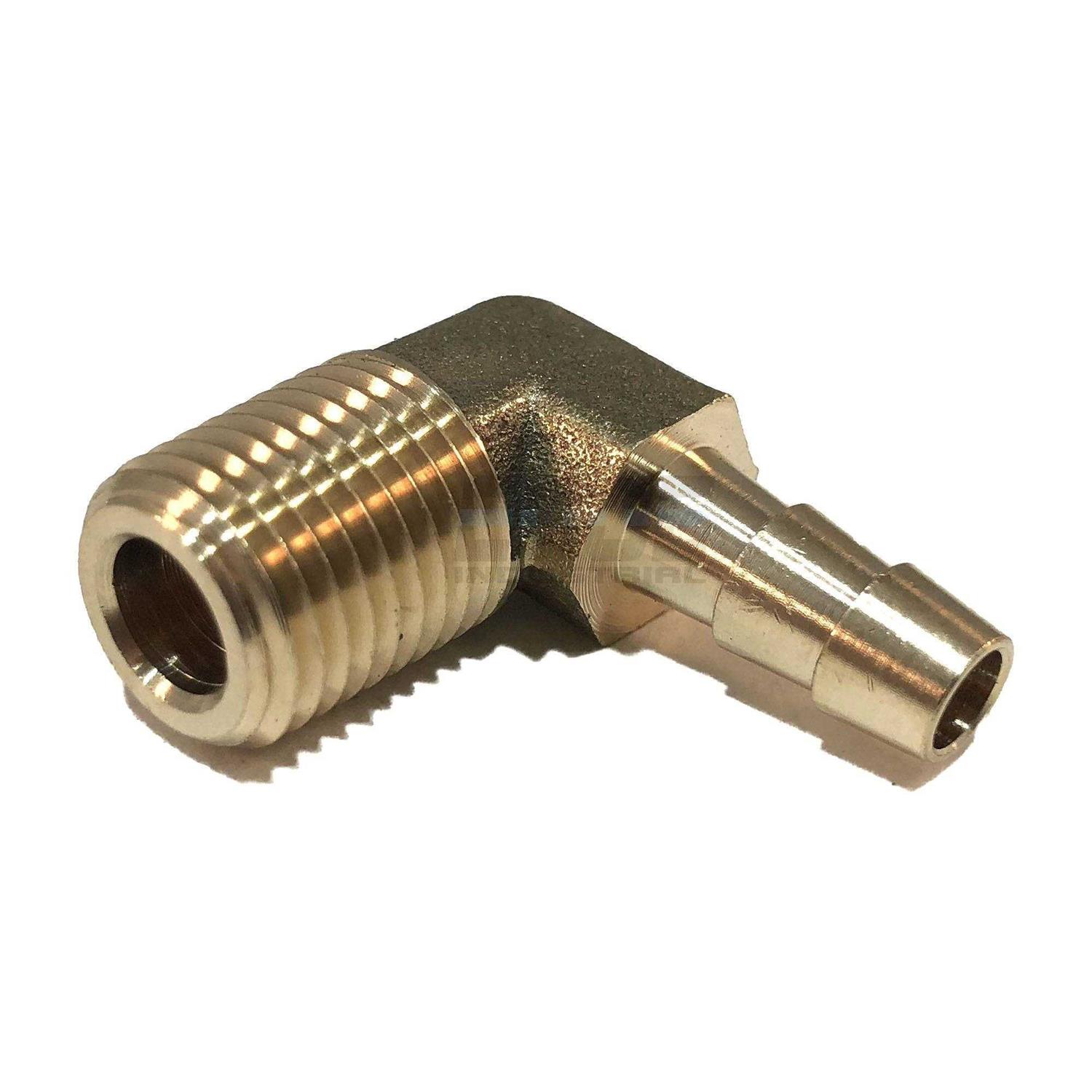 edge industrial hose id male npt mnpt 90 degree brass elbow fitting fuel/air/water/oil/gas/wog - Zenithce