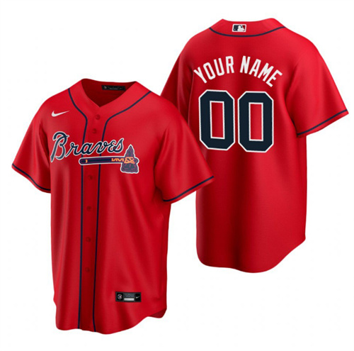 Atlanta Braves Customized Custom Red Cool Base Stitched Jersey - Zenithce