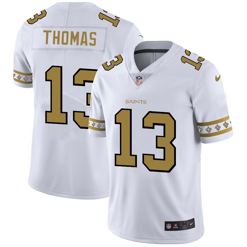 New Orleans Saints #13 Michael Thomas White 2019 Team Logo Cool Edition Stitched Jersey - Zenithce