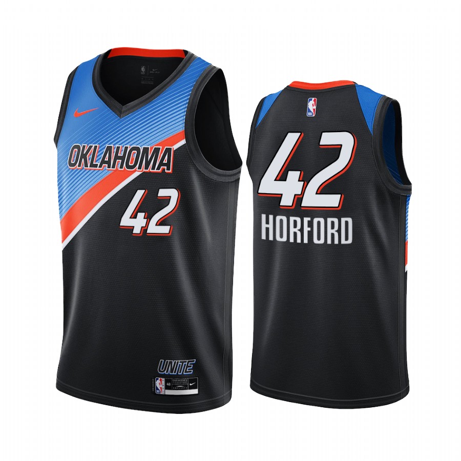 Thunder #42 Al Horford Black Swingman 2020-21 City Edition Jersey - Zenithce