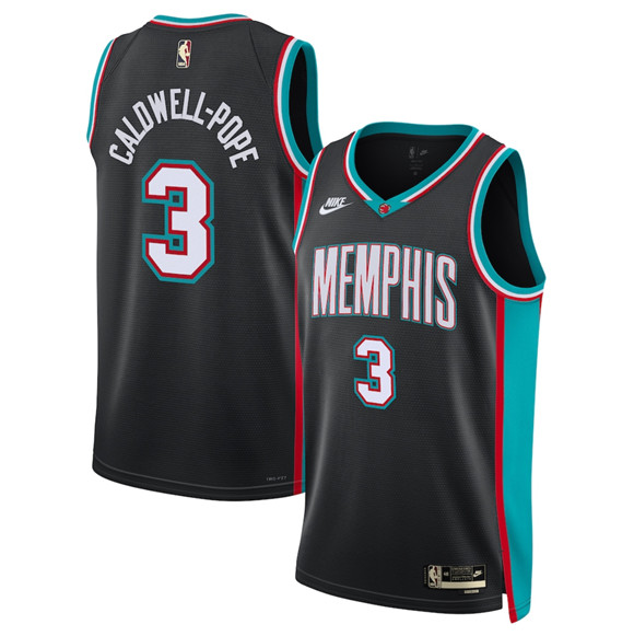 Memphis Grizzlies #3 Kentavious Caldwell-Pope Black 2025 Classic Edition Stitched Jersey - Zenithce