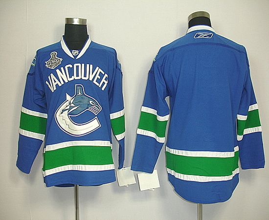 Canucks 2011 Stanley Cup Finals Blank Blue Stitched Jersey - Zenithce