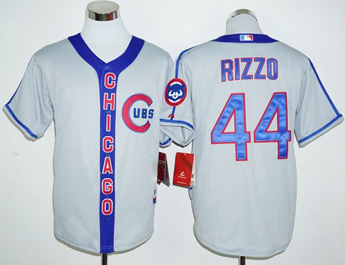 Cubs #44 Anthony Rizzo Grey Cooperstown Stitched Jersey - Zenithce