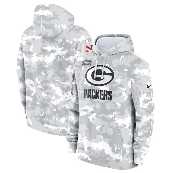 Green Bay Packers 2024 Arctic Camo Salute To Service Club Fleece Pullover Hoodie - Zenithce
