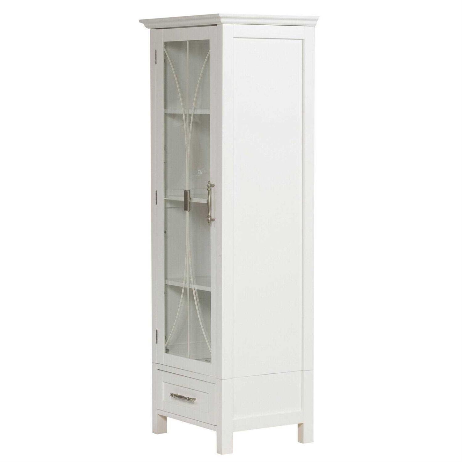 Teamson Home Dawson Wooden Wall Cabinet with Cross Molding and 2 Doors - Zenithce