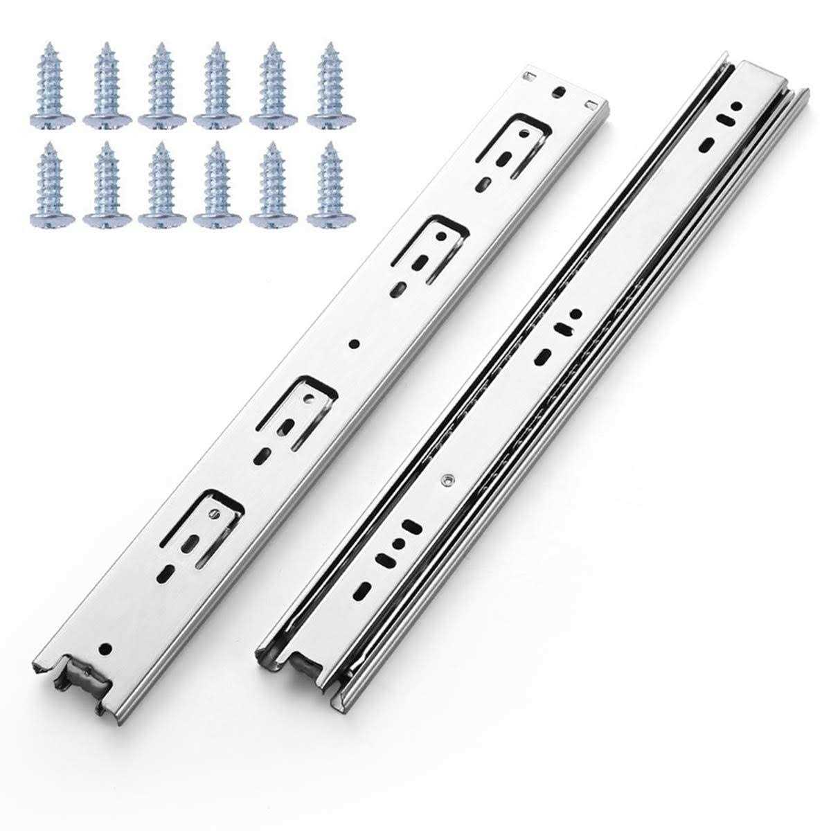 Deshitong 5 pairs full extension drawer slides mount ball bearing sliding - Zenithce