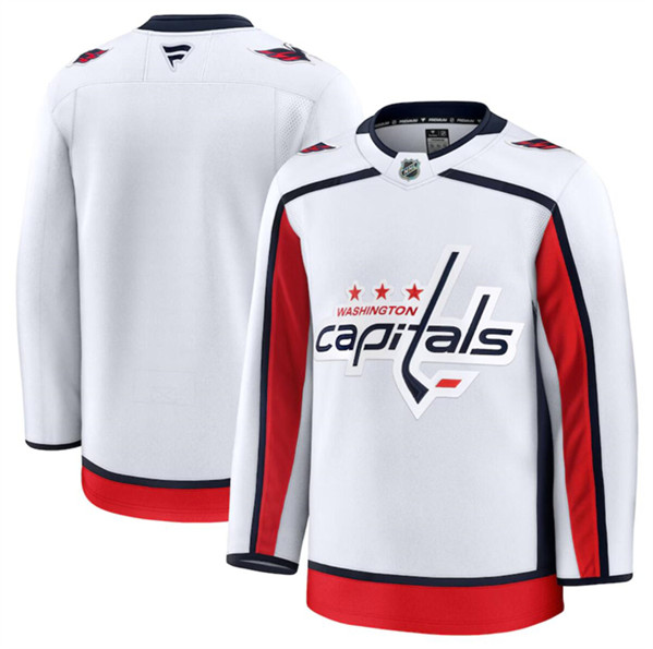 Washington Capitals Blank White 2024-25 Away Stitched Jersey - Zenithce