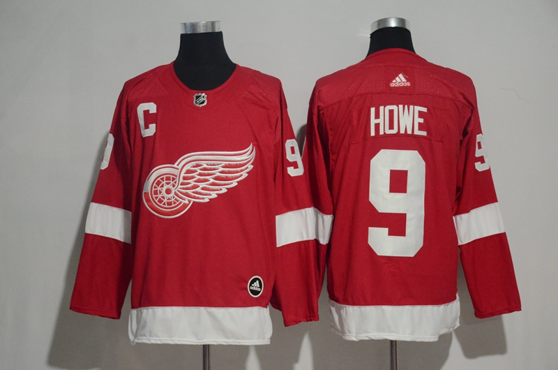 Detroit Red Wings #9 Gordie Howe Red Adidas Stitched Jersey - Zenithce