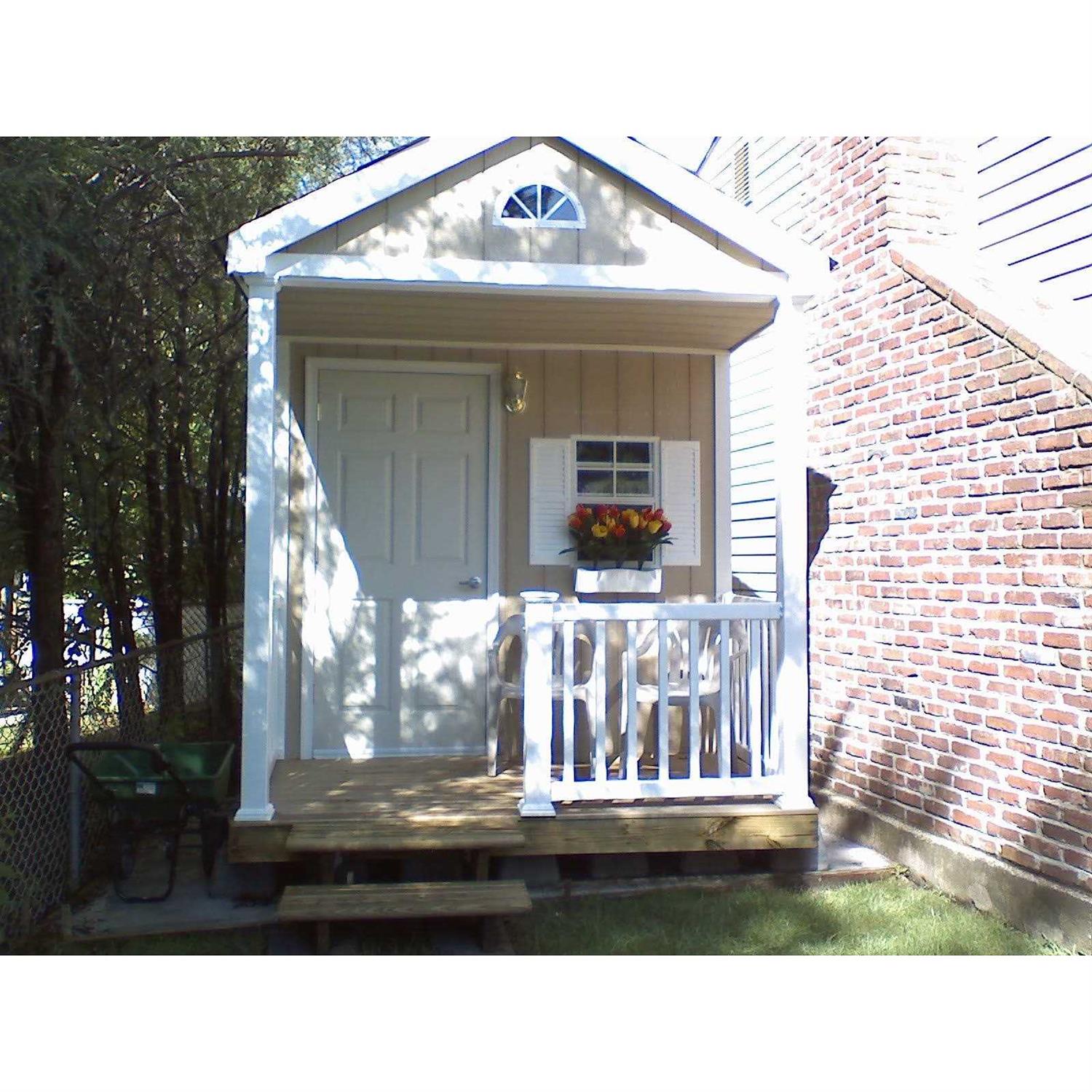 Shed Window 18 inch x 27 inch White Flush Safety Tempered Glass Playhouse Window - Zenithce