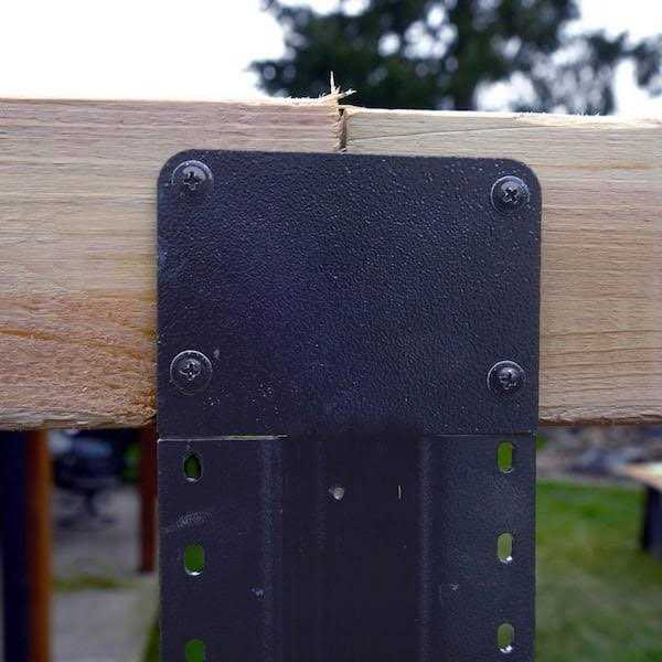 Lifetime Steel Post 7-ft H x 4-in W Black Steel Post Line Fence Post LTP - Zenithce