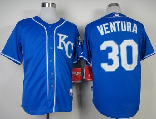 Royals #30 Yordano Ventura Light Blue Alternate 2 Cool Base Stitched Jersey - Zenithce