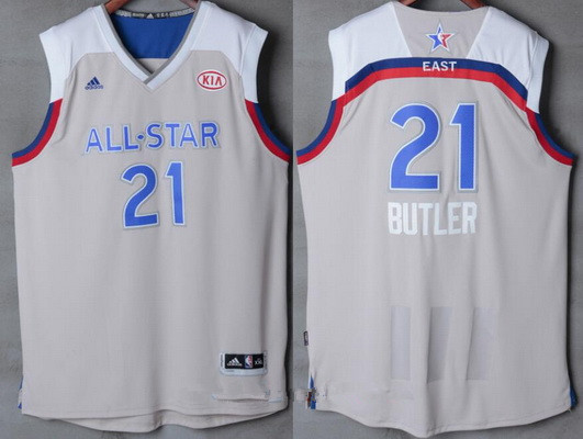 Eastern Conference Chicago Bulls #21 Jimmy Butler adidas Gray 2017 All-Star Game Swingman Jersey - Zenithce