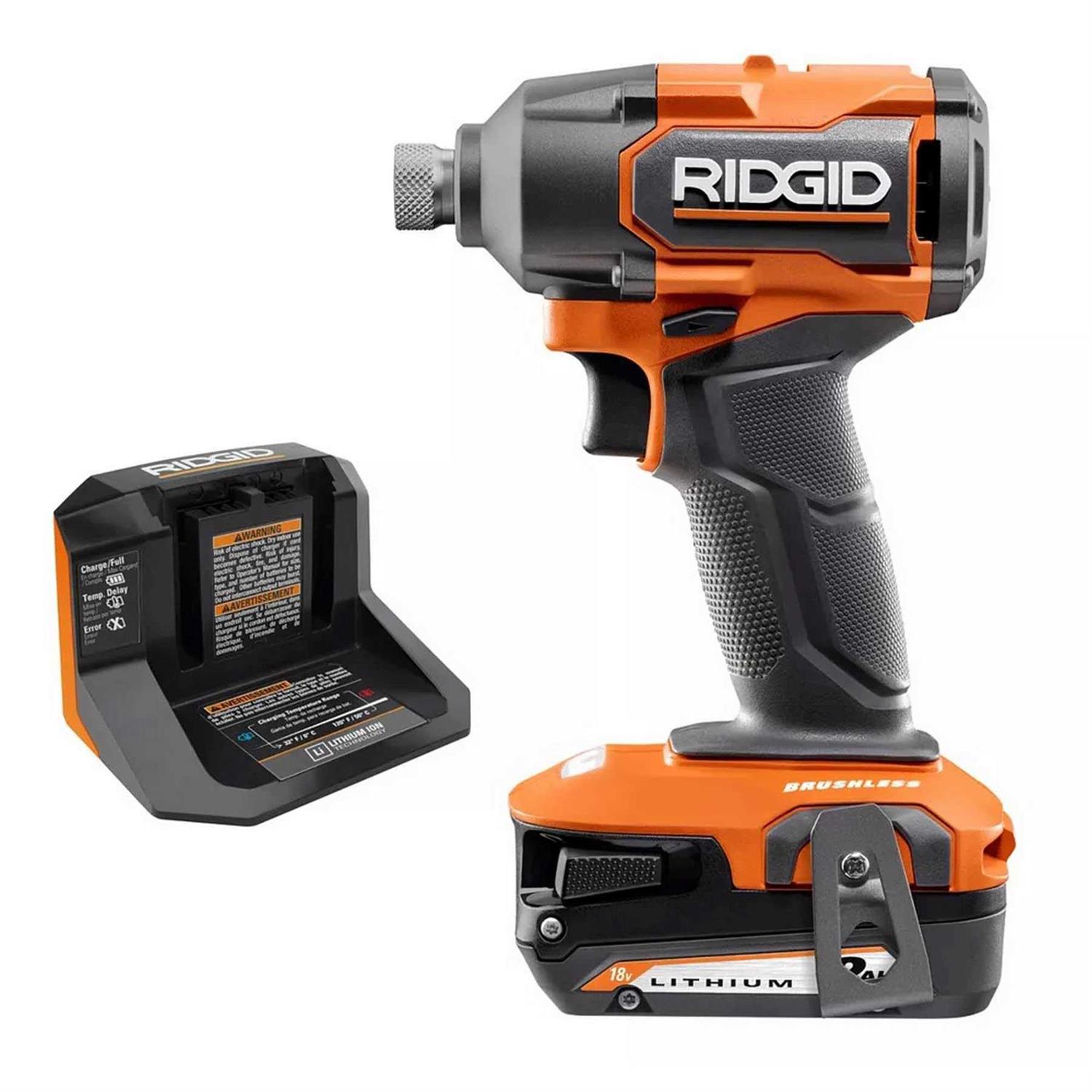 RIDGID 18V Brushless Cordless 1/2 in. High Torque Hammer Drill/Driver R861152B - Zenithce