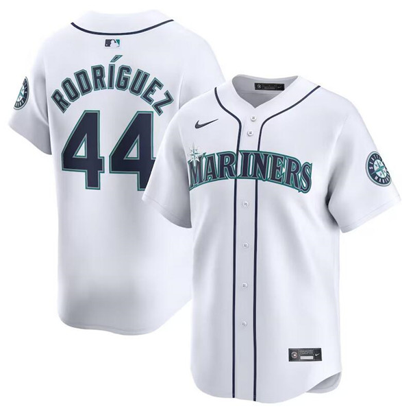 Seattle Mariners #44 Julio Rodríguez White Home Limited Stitched Jersey - Zenithce