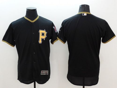 Pirates Blank Black Flexbase Authentic Collection Stitched Jersey - Zenithce