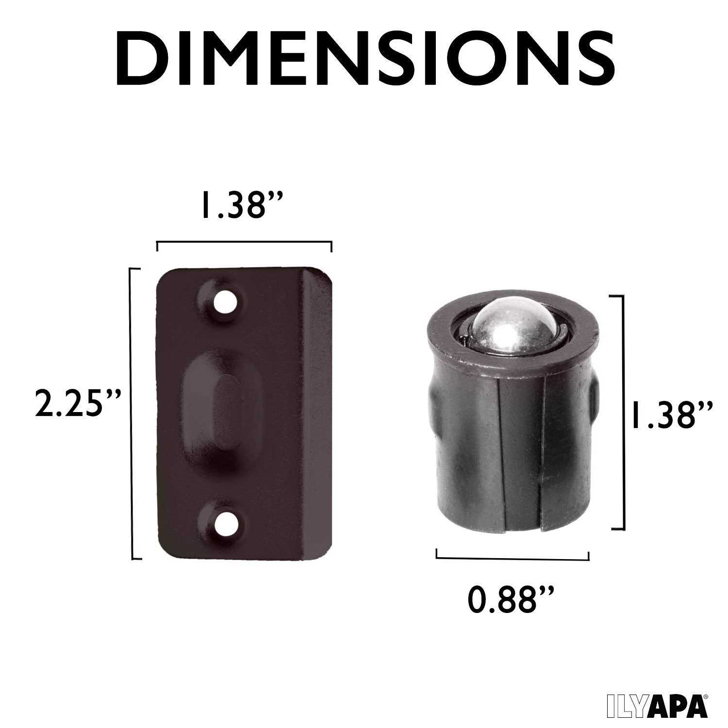 Ilyapa Ball Catch Door Hardware for Closet - Zenithce