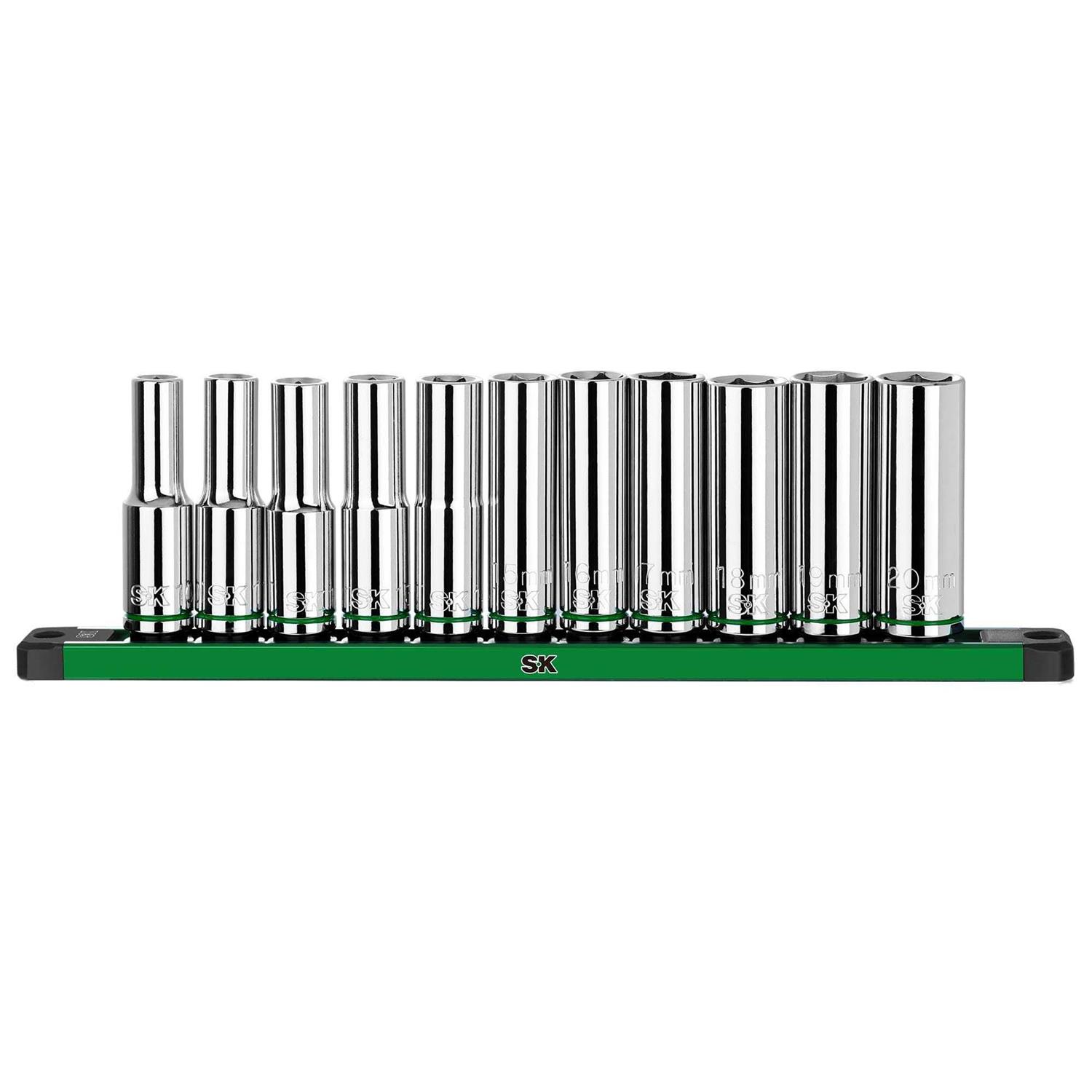 SK Drive Socket Set Deep SAE Sockets 13-Piece - Zenithce