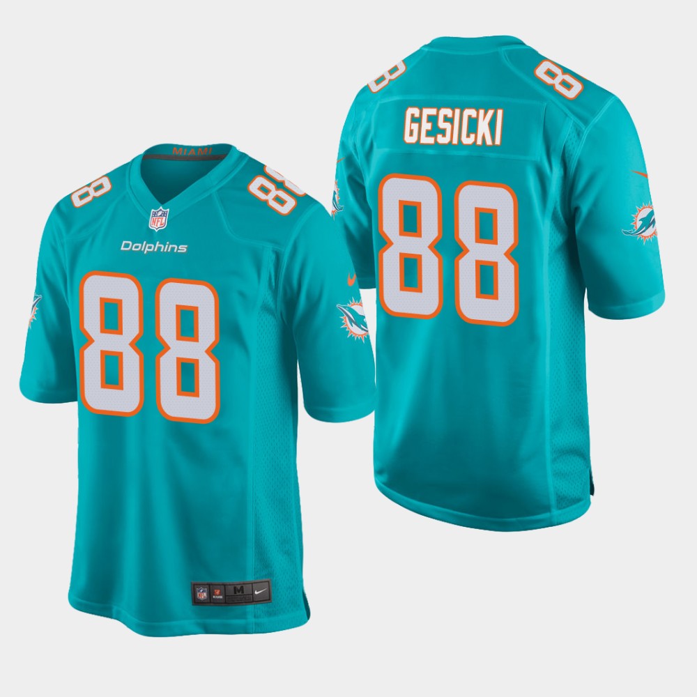 Miami Dolphins #88 Mike Gesicki Aqua Stitched Jersey - Zenithce