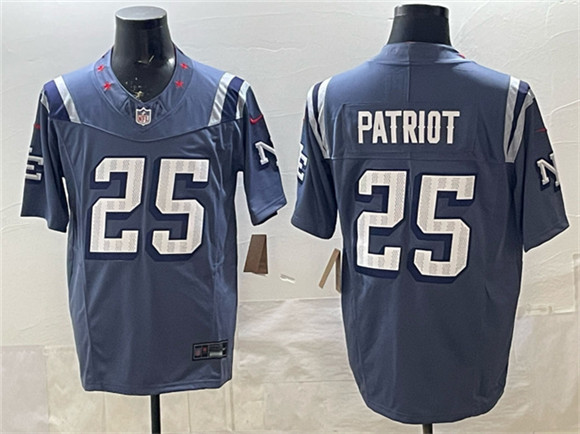 New England Patriots #25 Patriot 2025 F.U.S.E. “Rivalries” Vapor Limited Stitched Jersey - Zenithce