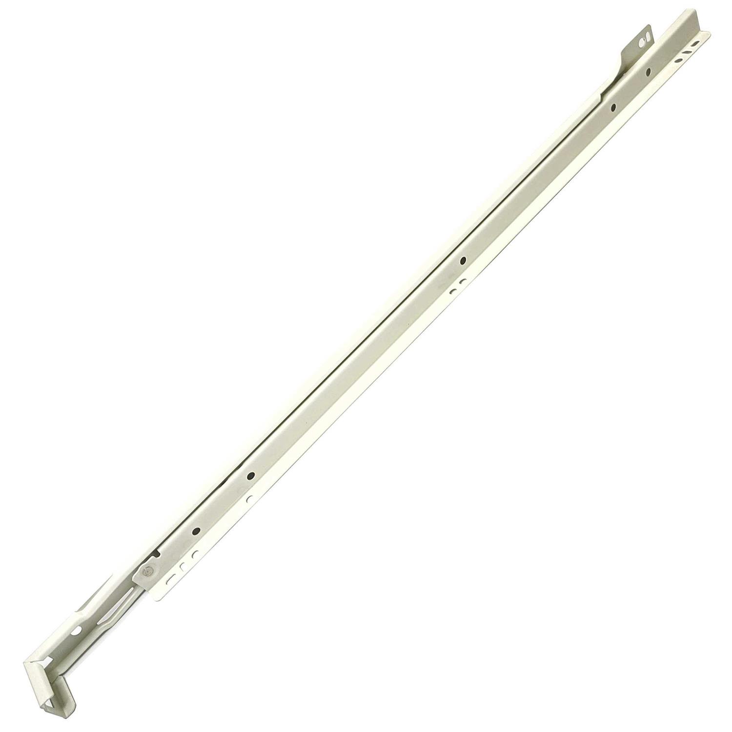 GlideRite 22 in. Bottom Mount V-Notch Epoxy Euro Self Close Drawer Slides - Zenithce