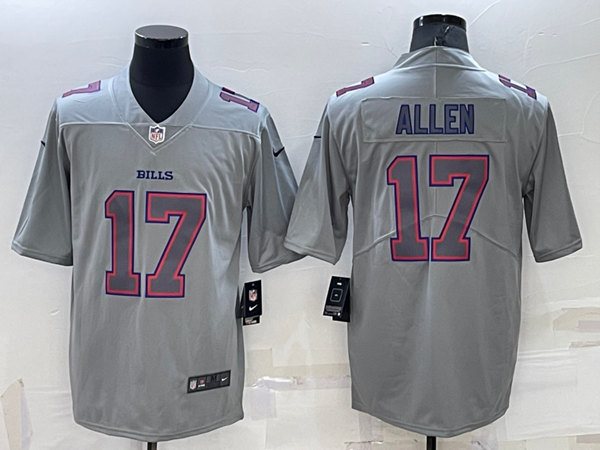 Buffalo Bills #17 Josh Allen Gray Atmosphere Fashion Stitched Jersey - Zenithce