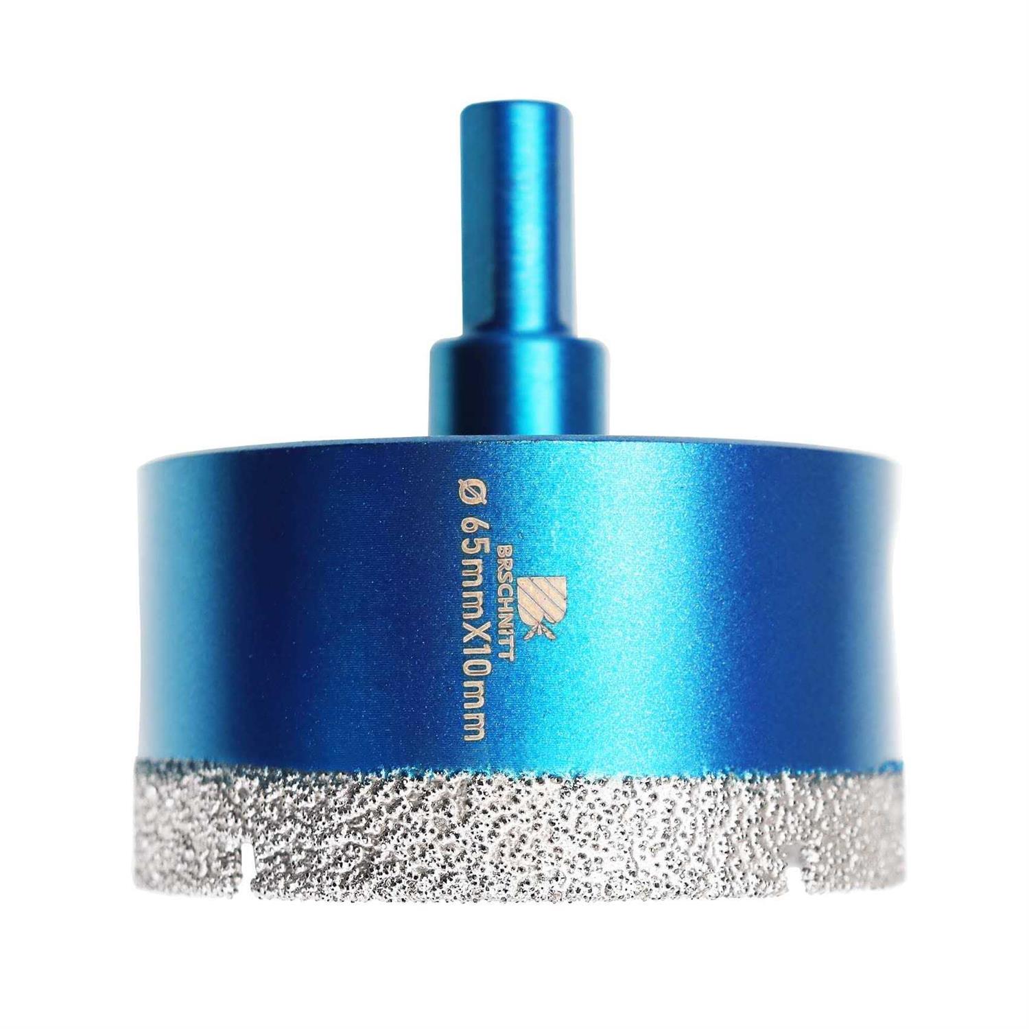 Dry Diamond Core Drill Bit Set,BRSCHNITT 2 Diamond Hole Saw Core Drill Bit with Triangle Shank for Porcelain Tile Ceramic Stone - Zenithce