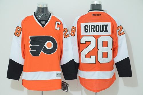Flyers #28 Claude Giroux Stitched Orange Jersey - Zenithce