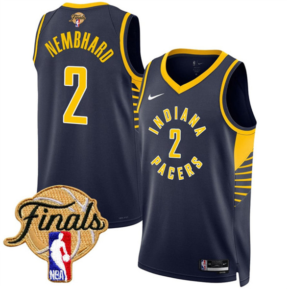 Indiana Pacers #2 Andrew Nembhard Navy 2025 Finals Icon Edition Stitched Jersey - Zenithce