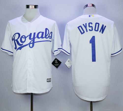 Royals #1 Jarrod Dyson White New Cool Base Stitched Jersey - Zenithce