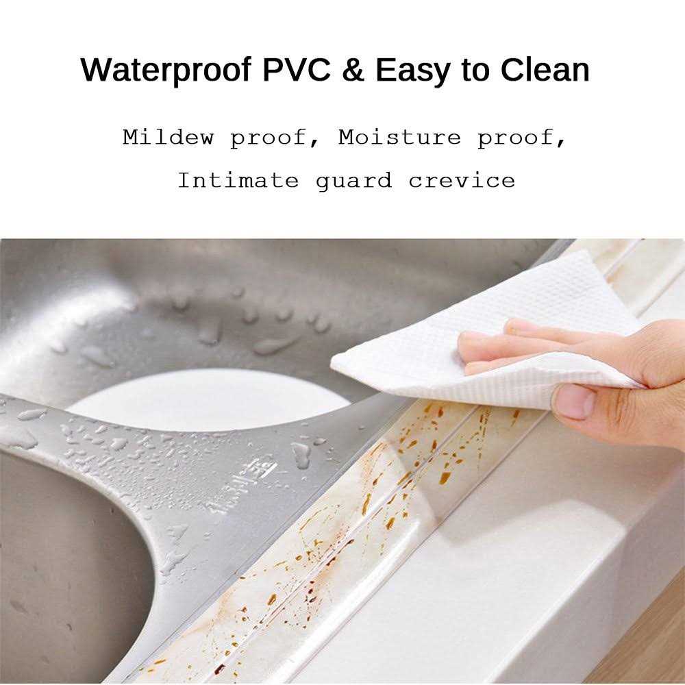Homankit Caulk Strip for Bathtub Self Adhesive Waterproof Tape for Kitchen Bathroom Shower Floor and Wall Sealing - Zenithce