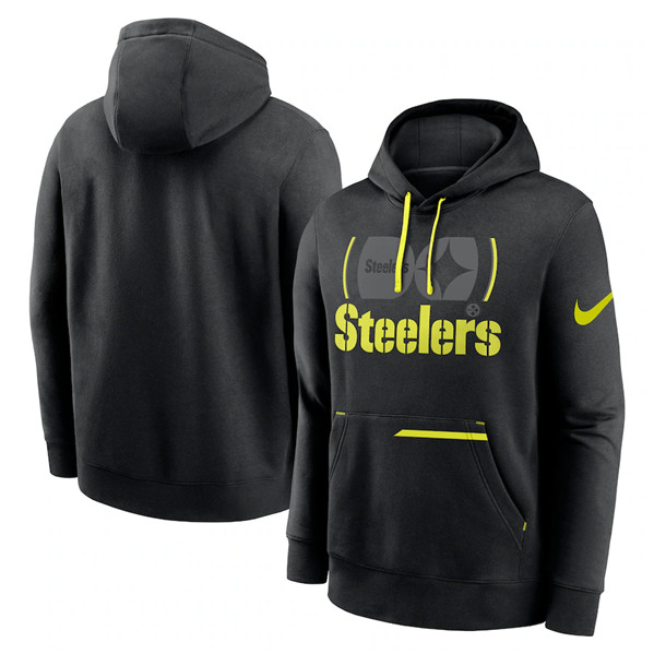 Pittsburgh Steelers Black Volt Pullover Hoodie - Zenithce