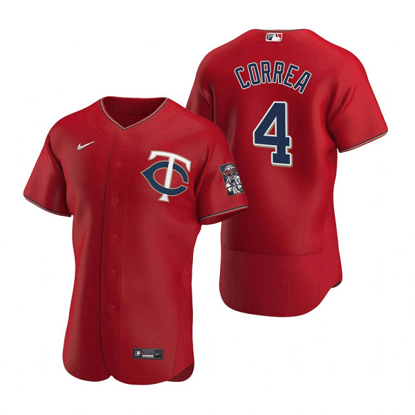 Minnesota Twins #4 Carlos Correa Red Flex Base Stitched Jersey - Zenithce