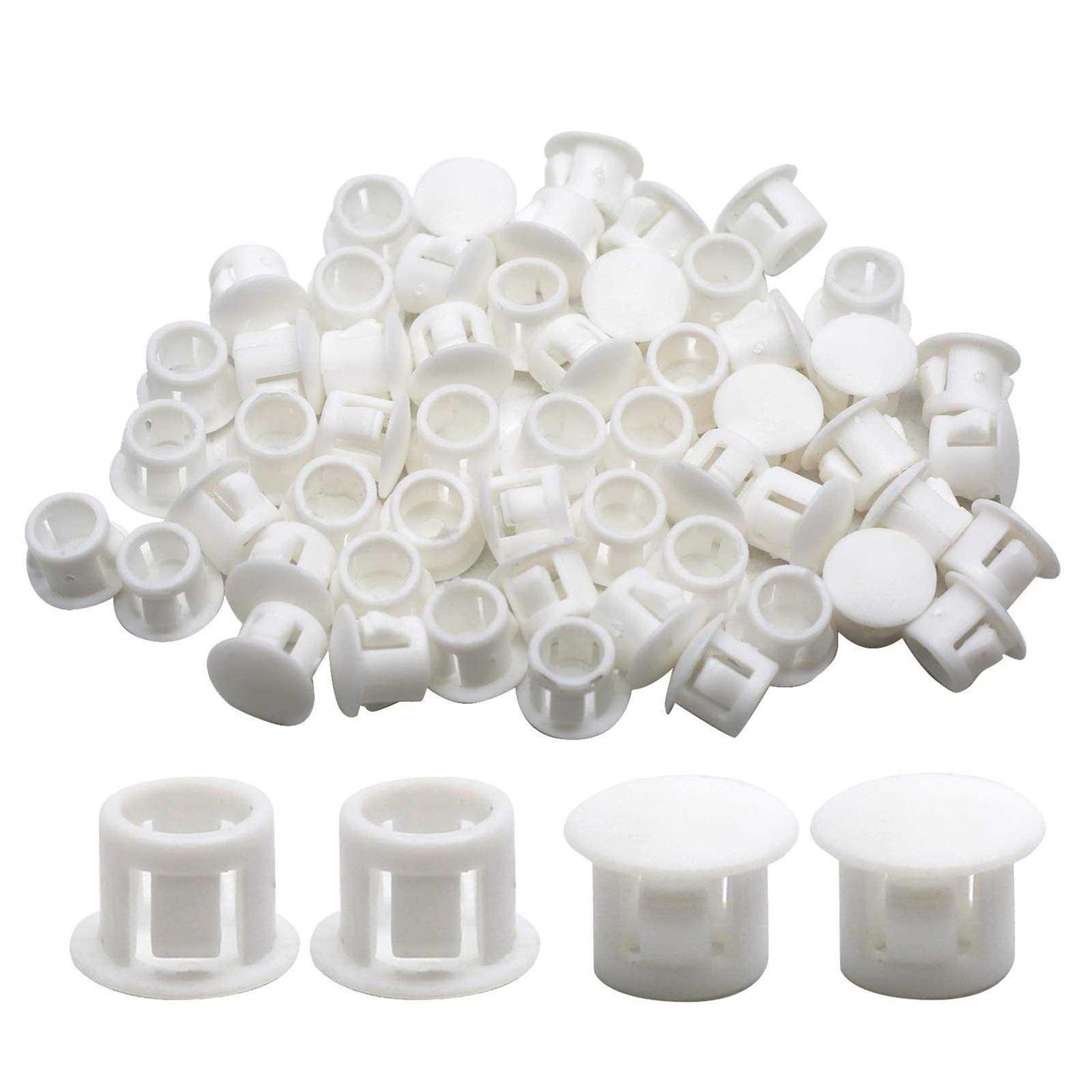 Suiwotin Hole Plugs Plastic Flush Type Hole Plugs Snap in Locking Hole Tube - Zenithce