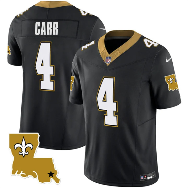 New Orleans Saints #4 Derek Carr Black 2023 F.U.S.E. 1987 Legacy Vapor Stitched Jersey - Zenithce