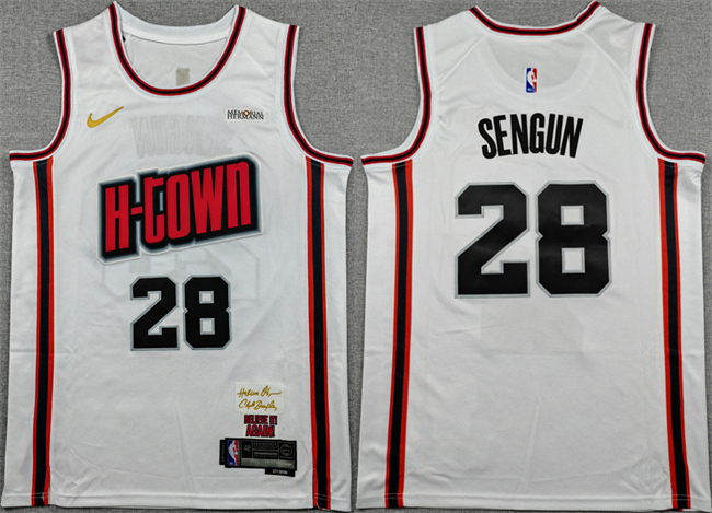 Houston Rockets #28 Alperen Sengun White 2024-25 City Edition Stitched Jersey - Zenithce