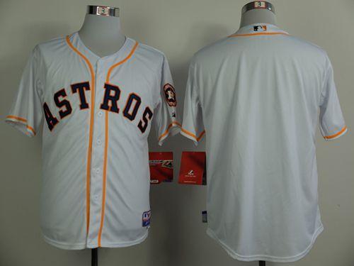 Astros Blank White Cool Base Stitched Jersey - Zenithce