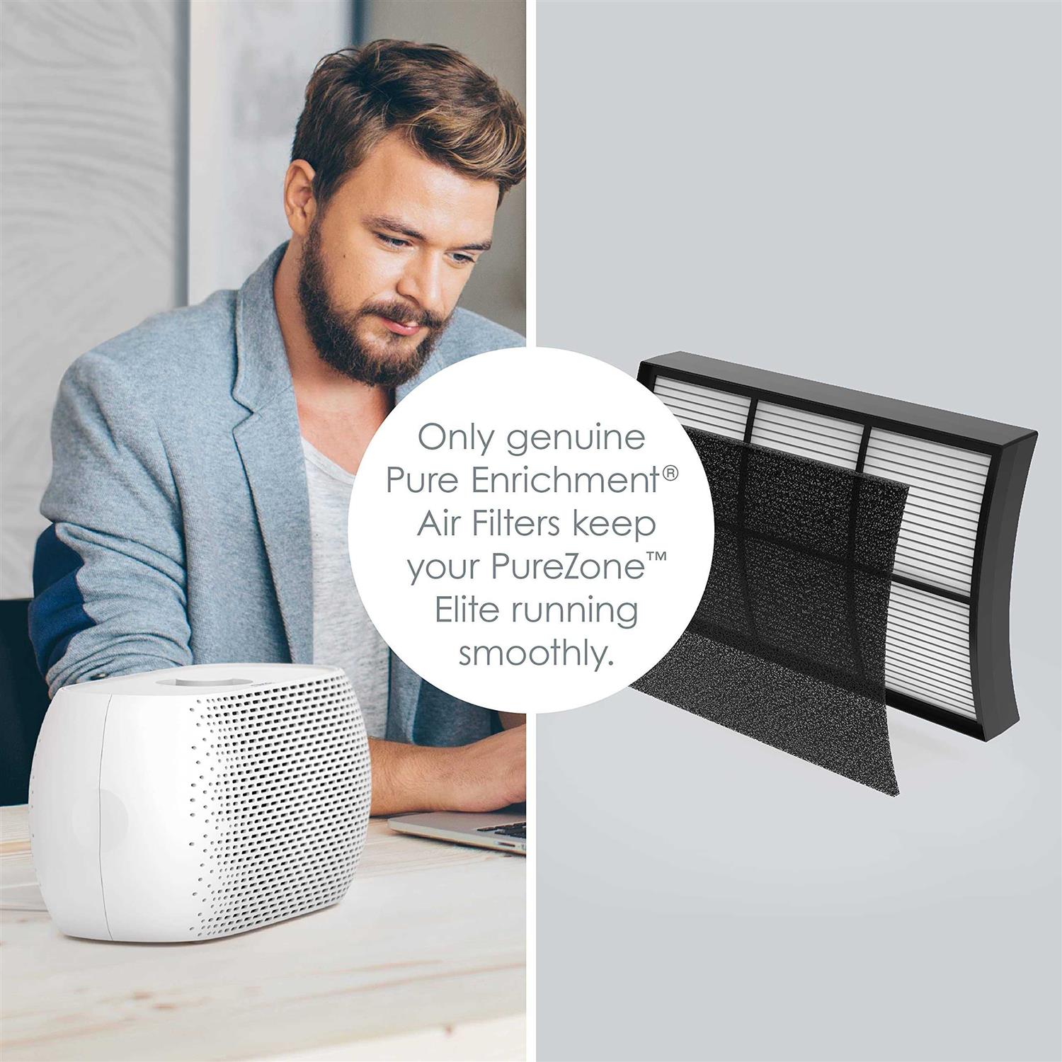 Pure Enrichment PureZone 3-in-1 True HEPA Air Purifier Filter - Zenithce
