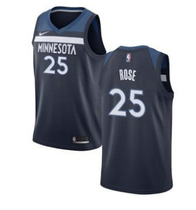Timberwolves 25 Derrick Rose Navy Blue Swimgman Jersey - Zenithce