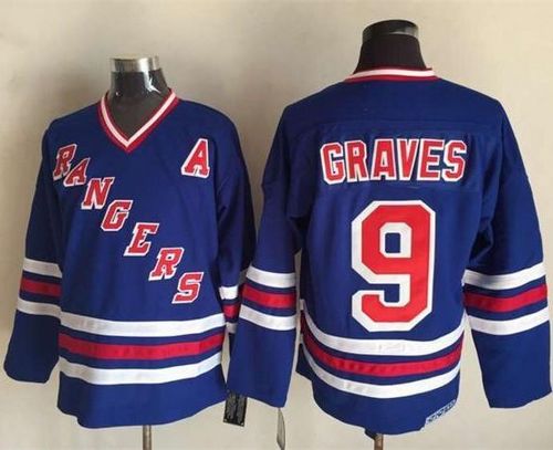 Rangers #9 Adam Graves Blue CCM Heroes Of Hockey Alumni Stitched Jersey - Zenithce
