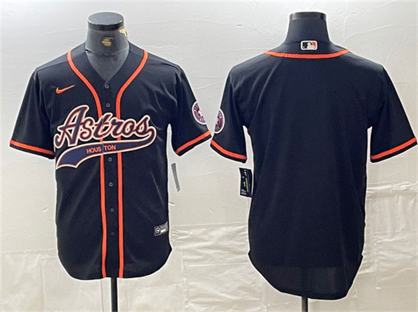 Houston Astros Blank Black With Patch Cool Base Stitched Jersey - Zenithce