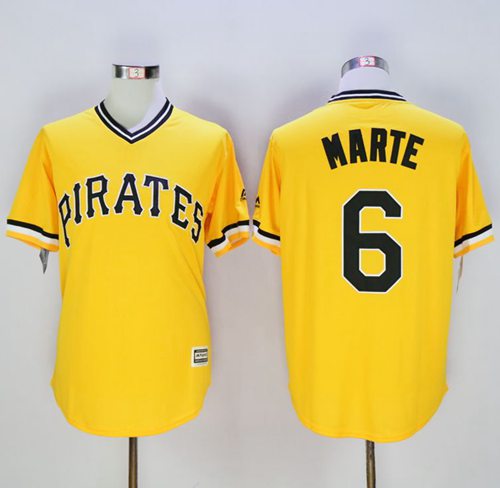 Pirates #6 Starling Marte Gold New Cool Base Stitched Jersey - Zenithce